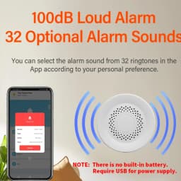 Tuya Zigbee WiFi Siren Alarm For Smart Home Security 100db Speaker Works With Alexa Yandex Alice Require Tuya Zigbee Hub.