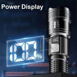 100000 LM Super Bright Long Range LED Flashlight Tactical Flashlight Outdoor Waterproof Flashlight Camping Defensa Lantern Torch