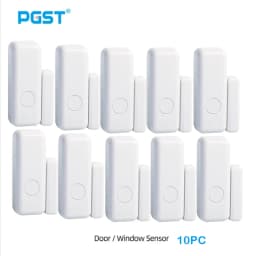PGST Wireless 433MHz Magnetic Window Door Sensor for Alarm System Home Burglar Kits Security Door Lock Switch Host Accessories