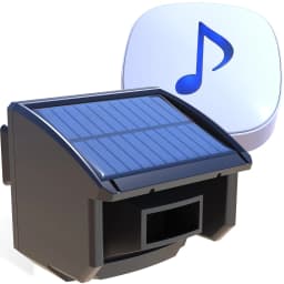 HTZSAFE 400 Meters Solar Wireless Driveway Alarm Outdoor Weather-Resistant Motion Sensor & Detector DIY Security Alert System