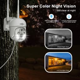 5MP WIFI Camera Outdoor 1536P 5X Digitial Zoom PTZ IP Cameras Audio P2P CCTV Surveillance work with Hiseeu Wireless CCTV System