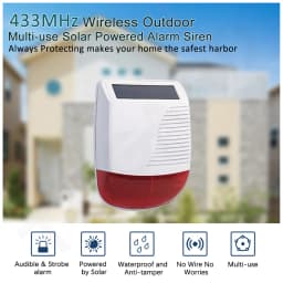 TAIBOAN 433MHz Wireless Solar Strobe Siren Waterproof Alarm Horn For Tuya PG103 107 G30 G50 Home Burglar Wifi GSM Alarm System