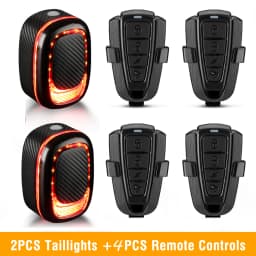 Bicycle Alarm Taillight Anti Theft Bike Light Smart Auto Brake Sensing Remote Control USB Charging Waterproof Lamp