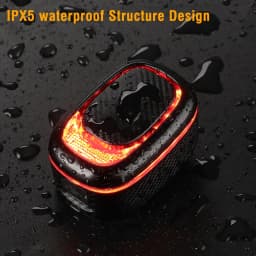 Bicycle Alarm Taillight Anti Theft Bike Light Smart Auto Brake Sensing Remote Control USB Charging Waterproof Lamp