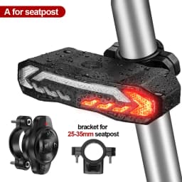 Awapow Bicycle Alarm Anti Theft Bike Taillight Alarm LED Waterproof Tail Light With Mounting Bracket 5In1 Intelligent Bike Lamp