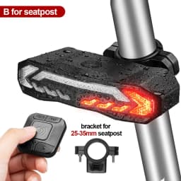 Awapow Bicycle Alarm Anti Theft Bike Taillight Alarm LED Waterproof Tail Light With Mounting Bracket 5In1 Intelligent Bike Lamp