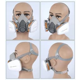 Gas Mask 6200 Set Vehicle Painting Spray with Cartridge Box 6001/6002 Orgainc Acid Vapors 5N11 Filters Dust-proof Mining