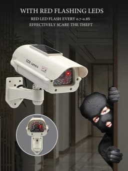 Solar Powered Waterproof Fake Camera Red Flashing Leds For Home Office Surveillance System Scare Theft Dummy CCD Security Camera