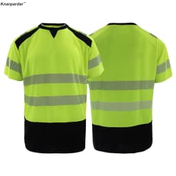 New Arrival Short Sleeve Safety T Shirt Orange High Visibility Reflective Shirt with Pockets Hi Vis Work Shirt