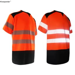 New Arrival Short Sleeve Safety T Shirt Orange High Visibility Reflective Shirt with Pockets Hi Vis Work Shirt