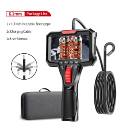 Articulating Borescope with 4.3'' Monitor 1080P 3.9MM HD Steerable Endoscope Camera with Articulated Probe For Engine Inspect