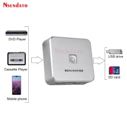 EZCAP 241 Music Digitizer Audio Capture Recorder Box Convert old analog Music Cassette Player to MP3 SD Card USB Flash Disk File