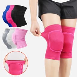 1 Pair Sports Compression Knee Pads Elastic Knee Protector Thickened Sponge Knees Brace Support For Dancing Workout Training