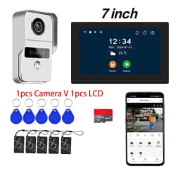 HD 1080P 2 Wire 7/10inch Touch Monitor WiFi Intercom Door Bell Video Intercom System For Home Doorphone Tuya Smart Life APP