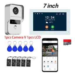 HD 1080P 2 Wire 7/10inch Touch Monitor WiFi Intercom Door Bell Video Intercom System For Home Doorphone Tuya Smart Life APP