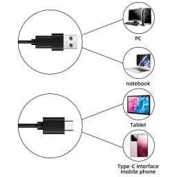 Type-c Android USB Endoscope Camera 7.0mm Soft Cable PC Android Phone Endoscope Pipe Type C Endoscope Inspection Mini Camera