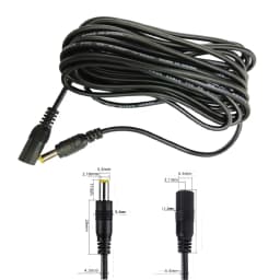 JIENUO DC 12V Power Adapter Extension Cable 5.5*2.1mm Male Female Power Cord Extend Wire 5M For Wireless CCTV Camera Wifi Router