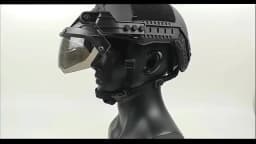 BOOIU Tactical Helmet Goggles Adjustable OP Goggles For FAST Helmet 90 Degree Detachable Hunting CS Games Protection Goggles