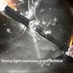 KDULIT Wolf Tooth Stick Flashlight Strong Light Charging Outdoor Super Bright Multi Functional Telescopic Self Defense Window