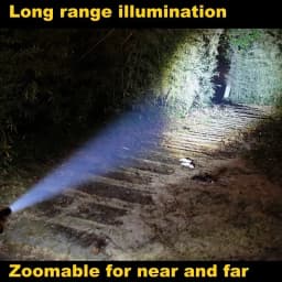 KDULIT Wolf Tooth Stick Flashlight Strong Light Charging Outdoor Super Bright Multi Functional Telescopic Self Defense Window