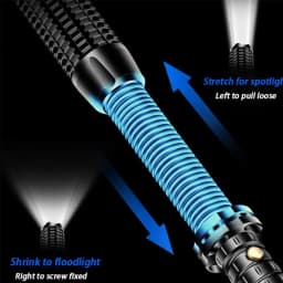 KDULIT Wolf Tooth Stick Flashlight Strong Light Charging Outdoor Super Bright Multi Functional Telescopic Self Defense Window