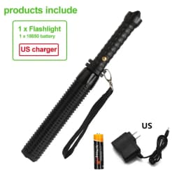 KDULIT Wolf Tooth Stick Flashlight Strong Light Charging Outdoor Super Bright Multi Functional Telescopic Self Defense Window