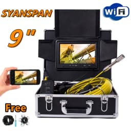 DVR/WiFi 20/30/50/100M Pipe Inspection Camera SYANSPAN 7"/9" Monitor HD 1000TVL Waterproof IP68 Drain Sewer Industrial Endoscope