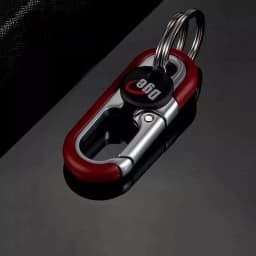 Solid Color Zinc Alloy Waist Hanging Lock Keychain Men's Business Car Keychain Double Ring Motorcycle Electric Car Key Chain