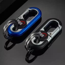 Solid Color Zinc Alloy Waist Hanging Lock Keychain Men's Business Car Keychain Double Ring Motorcycle Electric Car Key Chain