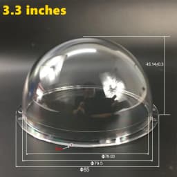 3.3 Inch Acrylic Dome Indoor / Outdoor CCTV Replacement Clear Camera  Dome Housing Cover For Hikvision dahua