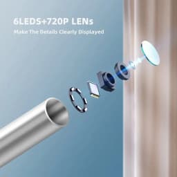 Android Endoscope Camera HD720P 8MM 3.9MM Lens 3in1 Micro USB TYPE-C Car Inspection Borescope Waterproof for Sumang HUIWEI PC