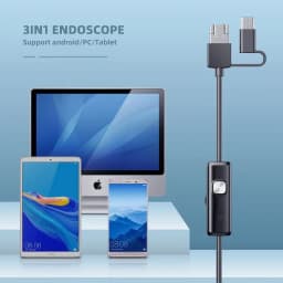 Android Endoscope Camera HD720P 8MM 3.9MM Lens 3in1 Micro USB TYPE-C Car Inspection Borescope Waterproof for Sumang HUIWEI PC