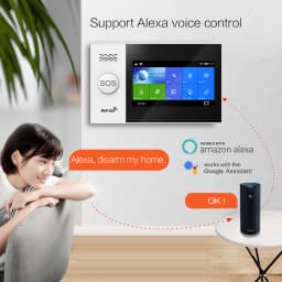 Mulo Smart Home WIFI Wireless Home Alarm System PG107 Tuya 4G Burglar Security Alarm Support Alexa & Google Suitable For Garage