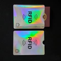 10pcs Anti-Scan Protection Card Sleeve Anti-magnetic Aluminum Foil Portable Bank Card Holder Credit NFC RFID Card Protector Case