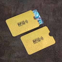 10pcs Anti-Scan Protection Card Sleeve Anti-magnetic Aluminum Foil Portable Bank Card Holder Credit NFC RFID Card Protector Case