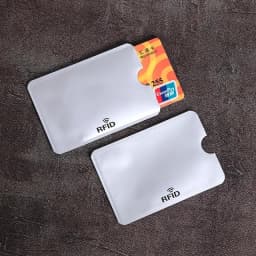 10pcs Anti-Scan Protection Card Sleeve Anti-magnetic Aluminum Foil Portable Bank Card Holder Credit NFC RFID Card Protector Case
