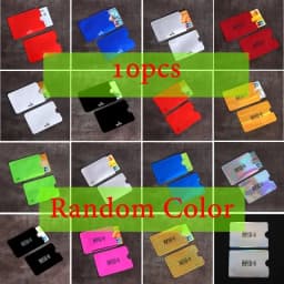 10pcs Anti-Scan Protection Card Sleeve Anti-magnetic Aluminum Foil Portable Bank Card Holder Credit NFC RFID Card Protector Case