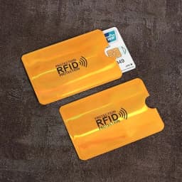10pcs Anti-Scan Protection Card Sleeve Anti-magnetic Aluminum Foil Portable Bank Card Holder Credit NFC RFID Card Protector Case