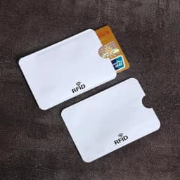 10pcs Anti-Scan Protection Card Sleeve Anti-magnetic Aluminum Foil Portable Bank Card Holder Credit NFC RFID Card Protector Case