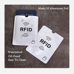 10pcs Anti-Scan Protection Card Sleeve Anti-magnetic Aluminum Foil Portable Bank Card Holder Credit NFC RFID Card Protector Case