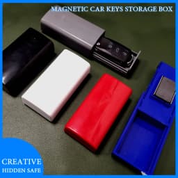 New Creative Magnetic Black Safe Box Car Key Holder Hidden Storage Secret Outdoor Stash For Home Office Car Truck Caravan