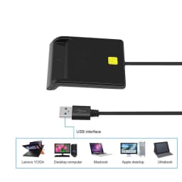 X01 USB Smart Card Reader For Bank Card IC/ID EMV Card Reader High Quality for Windows 7 8 10 Linux OS USB-CCID ISO 7816