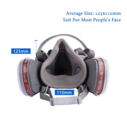 6200 Half Face Full Set Respirator Dust Gas Mask Dual Filtering Box For Chemical Painting Spraying Polishing Work Protection