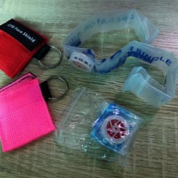 Keychain Style CPR Face Shield Portable Artificial Breathing Emergency Oxygen Mask Respirator Car Travel First Aid Kit Supplies