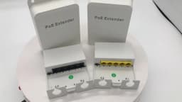 5-Port POE Extender 4-Port Repeater Outdoor Waterproof 100/1000Mbps Network Switch IP55 VLAN 44-57V for IP Camera Wireless AP