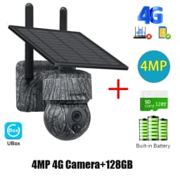 INQMEGA 5MP 4MP WIFI Wireless PTZ Solar Camera 4G SIM With Solar Panel Two Way Audio Security Protection CCTV Camera Battery Cam