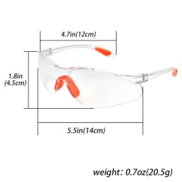 12PCS Lab Work Safety Eye Protective Glasses PC Material Anti Impact Wind Dust Proof Goggles Safety Riding Clear Glasses
