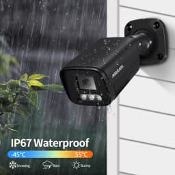 New 4K 8MP IP Camera Audio Outdoor POE CCTV H.265 Onvif Metal Black Bullet Home 4MP Human Detection Surveillance Camera