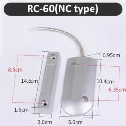 NC Door Sensor Metal Wired Roller Shutter Door Magnetic Contact Reed Switch for Security Alarm System