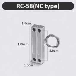 NC Door Sensor Metal Wired Roller Shutter Door Magnetic Contact Reed Switch for Security Alarm System